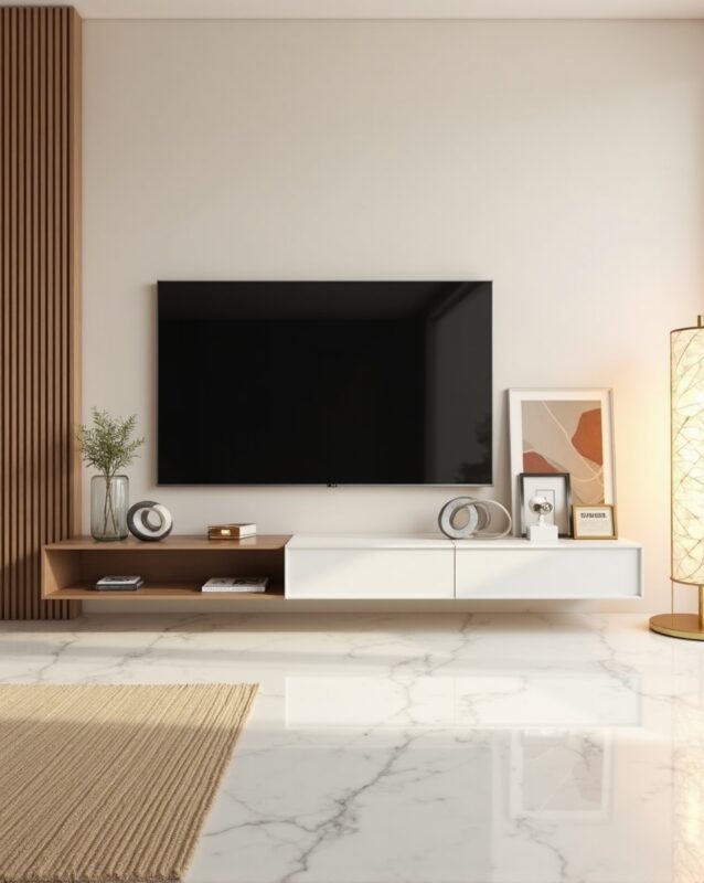Minimal tv unit purplenest