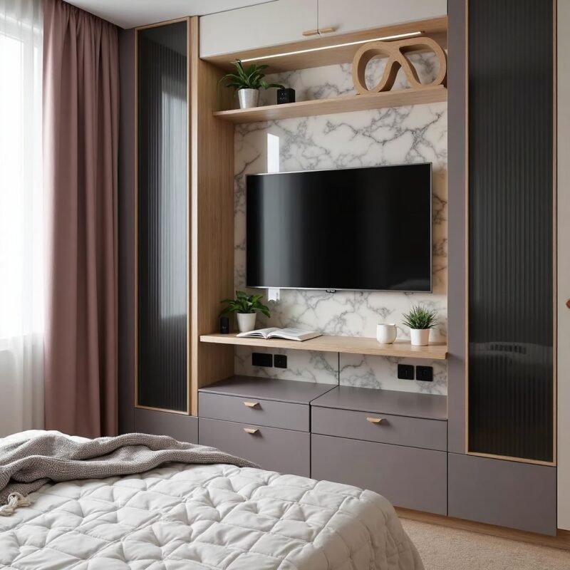 best tv unit design by purplenest
